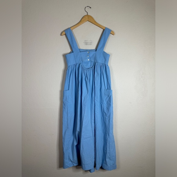 MADEWELL light blue cutout back empire midi dress 2 - Picture 7 of 13